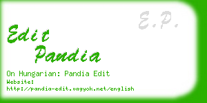edit pandia business card